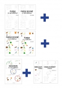 Kreativní sada: Co jí zvířátka (diagram, puzzle) + omalovánky zdarma