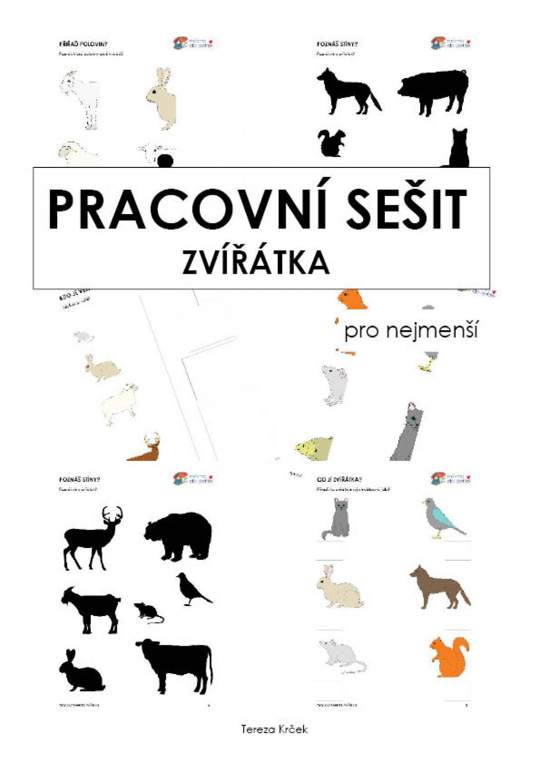 PDF pro děti k vytisknutí Pracovní sešit zvířátka