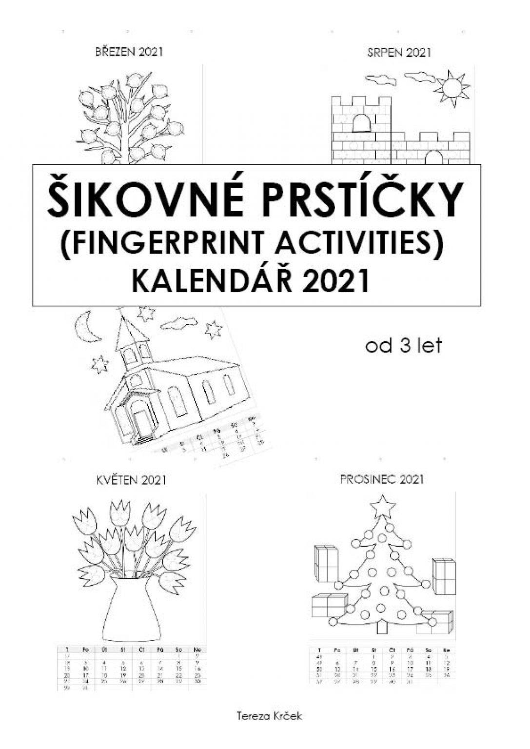 KALENDÁŘ 2021 (A4) Šikovné prstíčky + Omalovánky zdarma, PDF