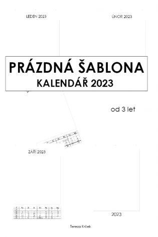 KALENDÁŘ 2023 (A4) Prázdná šablona 2 PDF