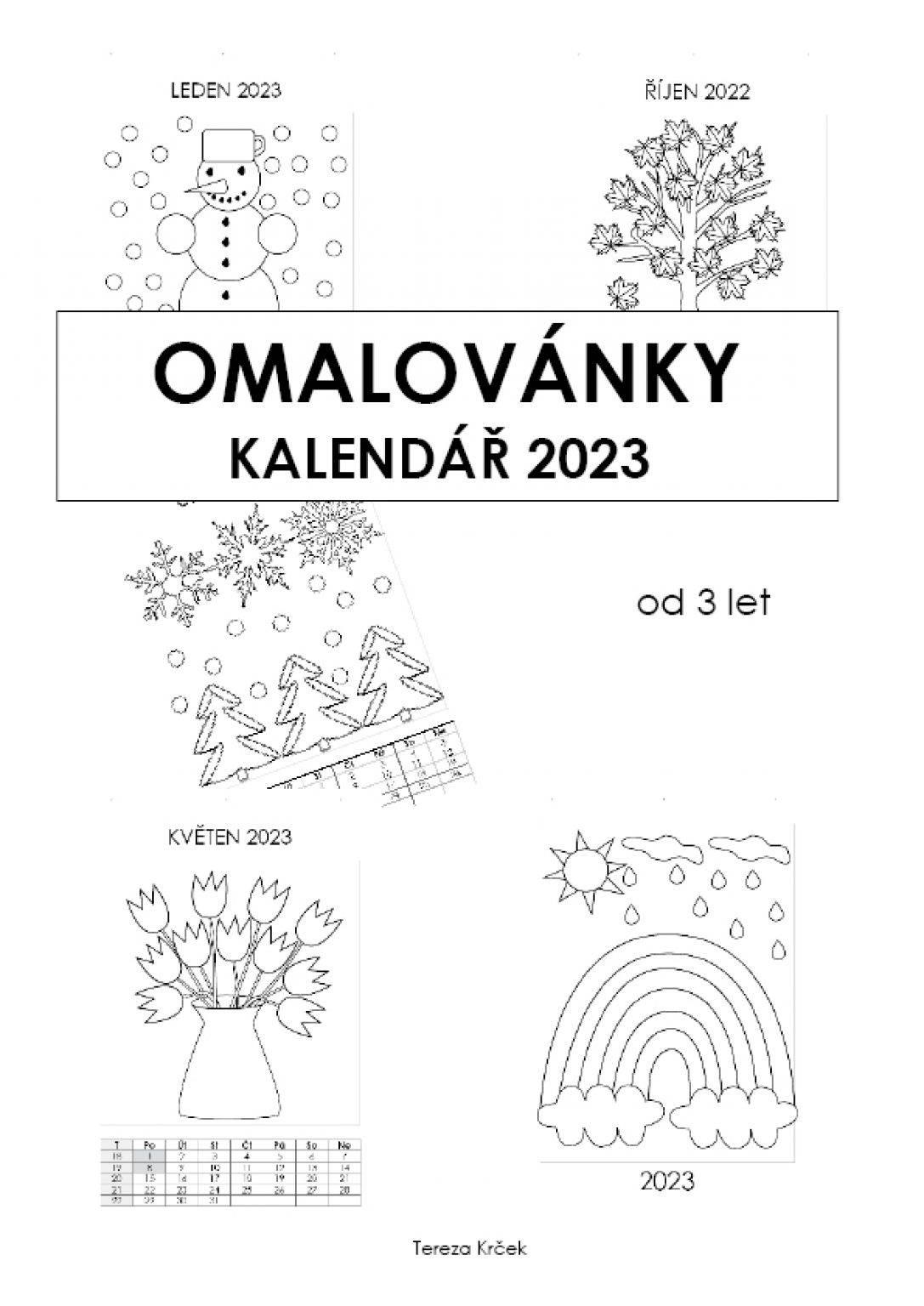 KALENDÁŘ 2023 (A4) Šikovné prstíčky + Omalovánky zdarma PDF