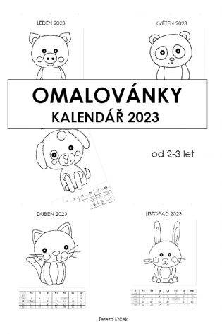 Kalendář omalovánky CUTE zvířátka od 2-3 let_2023